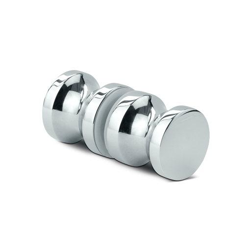 Shower door knob Ø35x35mm, 2-sided, glass 6-12mm brass chrome plated