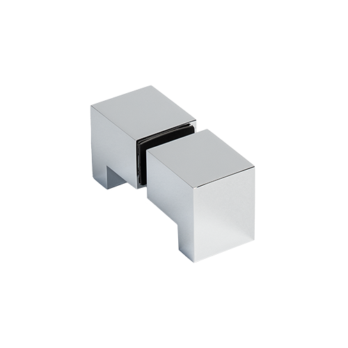 Shower door knob 25x30mm, 2-sided, glass 6-12mm brass chrome plated