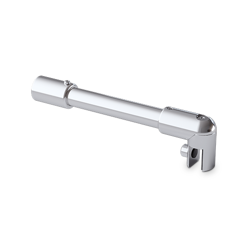 Reinforcement set Ø19mm glass-wall 90° glass 6/8/10mm L(max)=1035mm, brass chrome plated