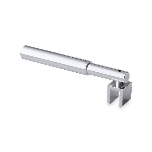 Reinforcement set Ø19mm adjustable 720-1020mm glass-wall 90° glass 6/8/10mm, brass chrome plated