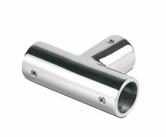 T-connector for tube Ø19mm, brass chrome plated