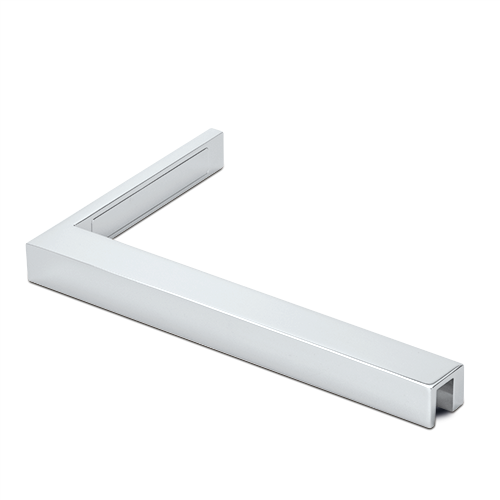 Reinforcement corner glass-wall 90° left