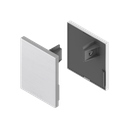 INFINITYSLIDE 69kg endcap 1xL/1xR width 50mm, aluminum natural anodized