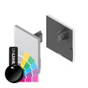 INFINITYSLIDE 69kg endcap 1xL/1xR width 50mm, alum. RAL shiny
