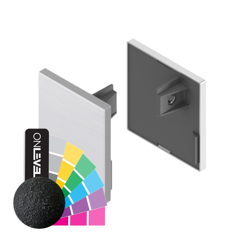 INFINITYSLIDE 69kg endcap 1xL/1xR width 50mm, aluminum RAL struct.