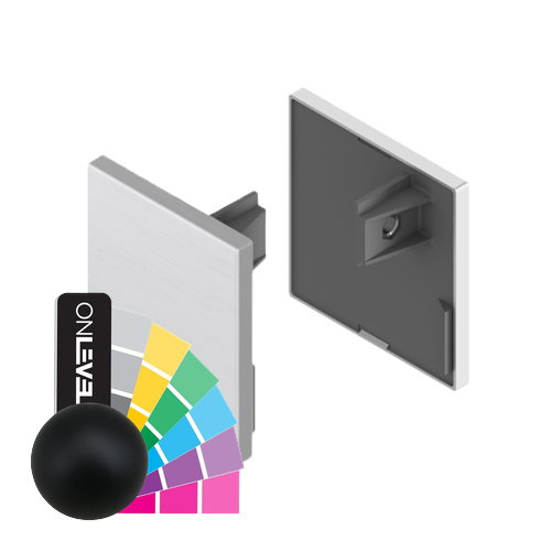 INFINITYSLIDE 69kg endcap 1xL/1xR width 50mm, aluminum RAL matt