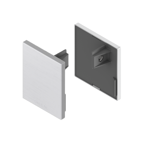 INFINITYSLIDE 69kg endcap 1xL/1xR width 60mm, aluminum stainless steel look