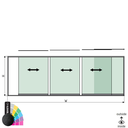 SunView model 1 right opening 4-lanes half height L=xxxxmm (max. 6000mm) H=xxxxmm (max. 1700mm), aluminum RAL structure (excl. locks, drivers and glass)