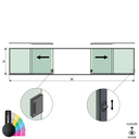 SunView model 3 left/right opening 3-lanes half height L=xxxxmm (max. 9000mm) H=xxxxmm (max. 1700mm), aluminum RAL structure (incl. locks, stainless steel doorhandle and drivers excl. glass)