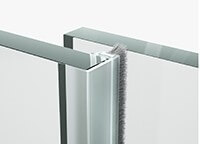 SunView wind protection profile for glass 10mm L=3000mm, plastic