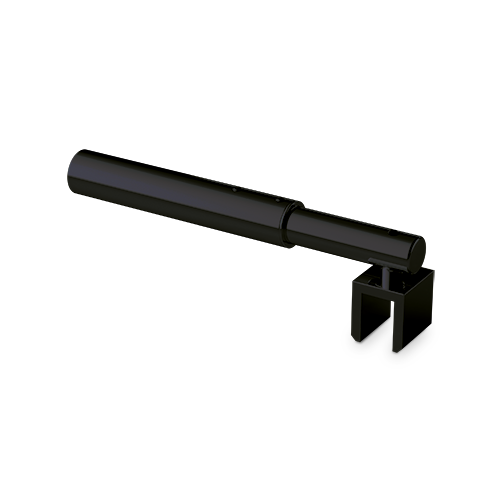 Reinforcement set square 12x12mm glass-wall 45/90° glass 6/8/10mm L(max)=1240mm, brass Stealth Black