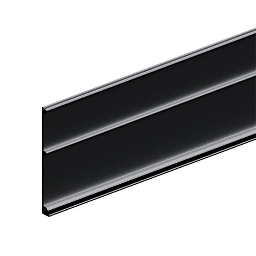 INFINITYSLIDE 69kg covercap backside for running rail (ceiling), glass/wood L=2.5mtr, aluminum black anodized