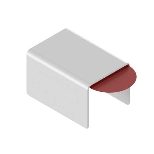 Connection cover U-profile 26x20x2mm, aluminum natural anodized