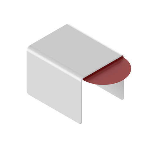 Connection cover U-profile 30x25x2mm, aluminum natural anodized