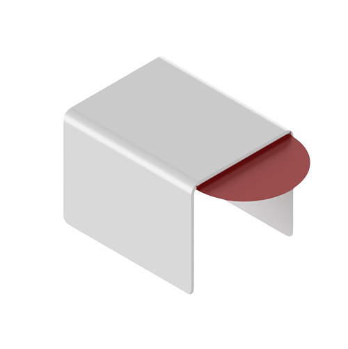 Connection cover U-profile 30x25x2mm, aluminum natural anodized