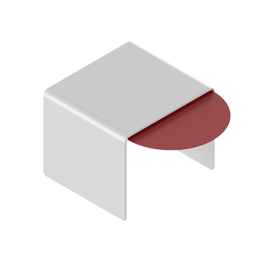 Connection cover U-profile 42x30x3mm, aluminum natural anodized