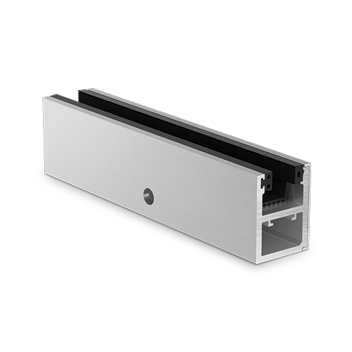 KAZIWALL side profile glass 10/10.76/12/12.76mm L=2500mm, aluminum natural anodized