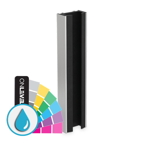 KAZIWALL wall profile glass 10/10.76/12/12.76mm L=3000mm, aluminum ARMOR RAL