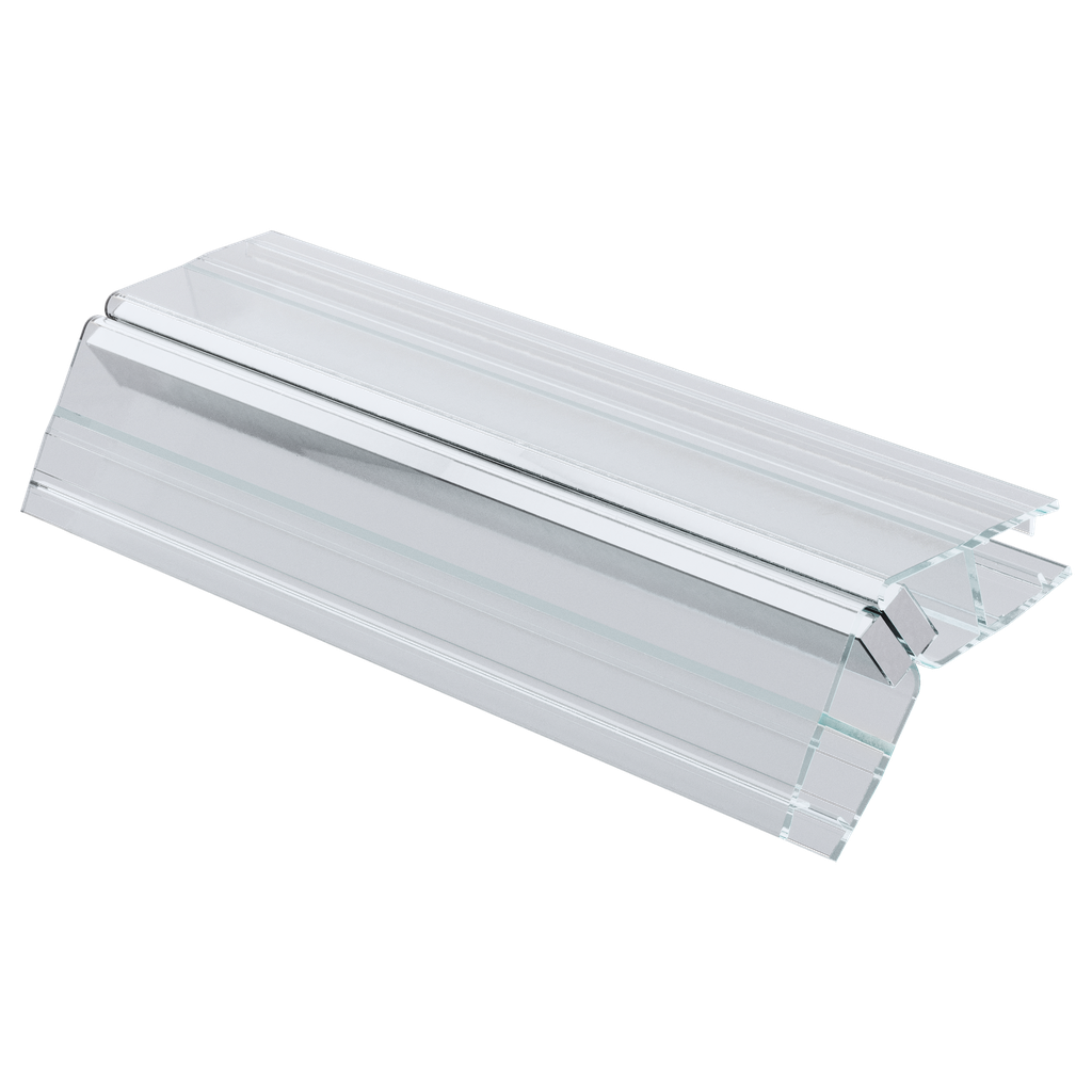 Shower door seal 135° with magnet for glass 8mm L=2200mm, plastic transparent