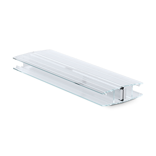 Shower door seal 180° with magnet for glass 8mm L=2200mm, plastic transparent