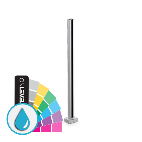 PIKASSO endpost 50x50mm H=1100mm 10-13.52mm, aluminum ARMOR RAL