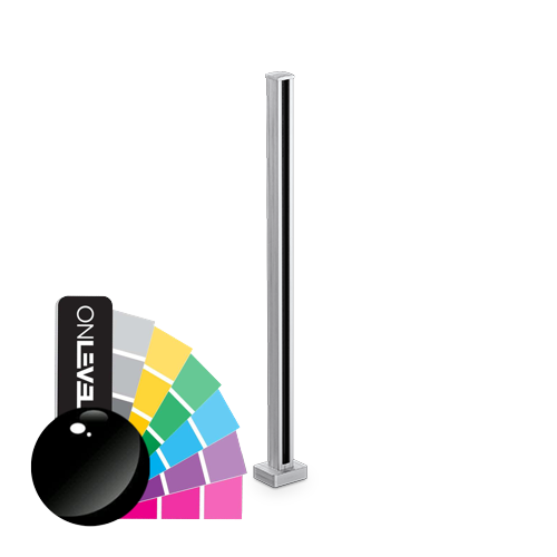 PIKASSO midpost 50x50mm H=1100mm 10-13.52mm, aluminum RAL shiny