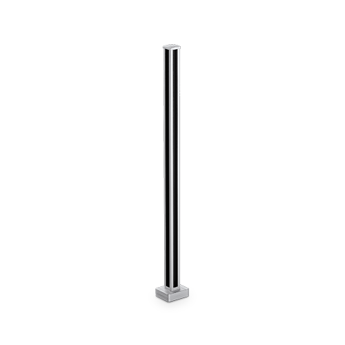 PIKASSO cornerpost 90° 50x50mm H=1100mm 10-13.52mm, aluminum natural anodized