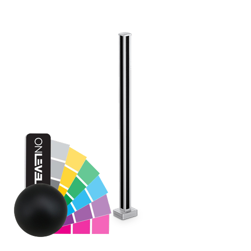 PIKASSO cornerpost 90° 50x50mm H=1100mm 10-13.52mm, aluminum RAL structure