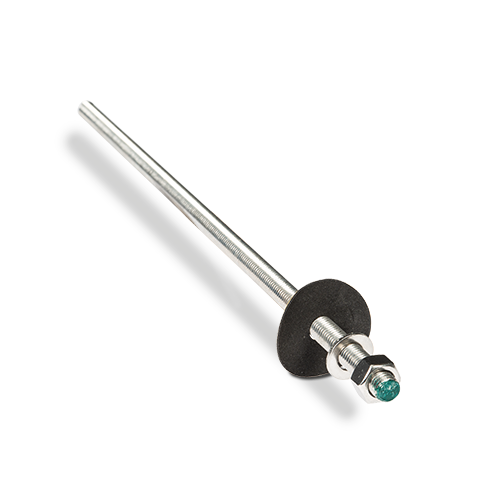 AIRFORCE mounting set M12x400mm for mounting on concrete with isolation, AISI 304