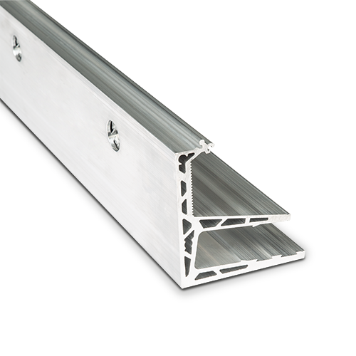 AIRFORCE glass profile L=5000mm, aluminum natural anodized