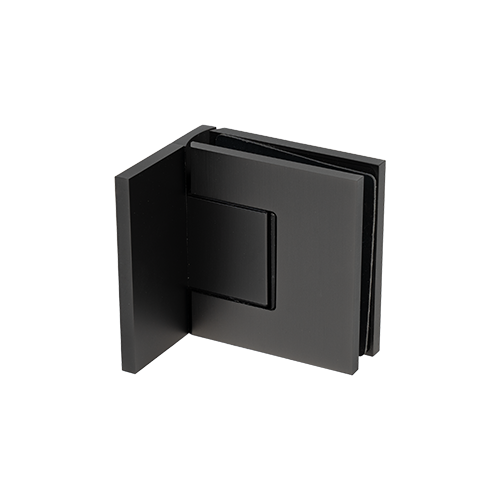 EXCITE shower door swing hinge glass-wall 90° with zero position adjustment glass 8/10mm, brass gun metal brushed