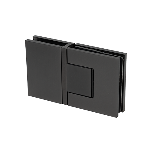 EXCITE shower door swing hinge glass-glass 180° with zero position adjustment glass 8/10mm, brass gun metal brushed