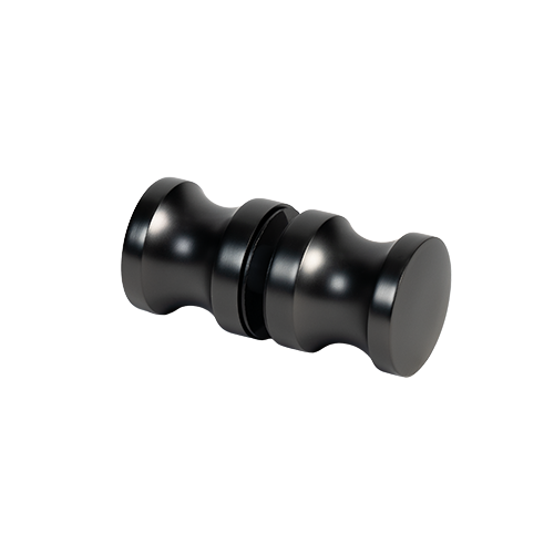 Shower door knob Ø35x35mm, 2-sided glass 6-12mm, brass gun metal brushed