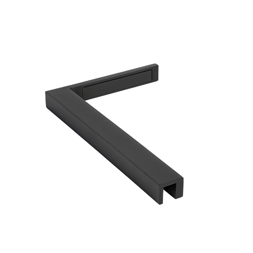 Reinforcement corner glass-wall 90° left, brass gun metal brushed