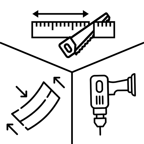 Bending, cutting and drilling glass profile TRANSLEVEL model 6500 L=5000mm (21-50 pcs.)