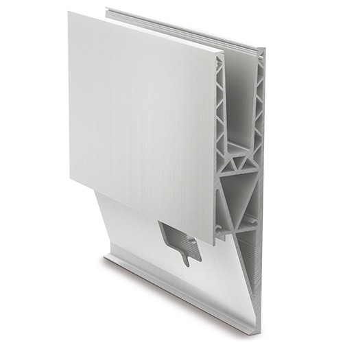 TL-3121 Glass profile L=200mm aluminum natural anodized + cover caps (high & low)