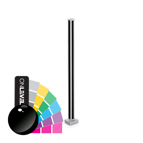 PIKASSO cornerpost 90° 50x50mm H=1000mm 10-13.52mm, aluminum RAL shiny