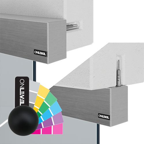 INFINITYSLIDE 69kg set wall/ceiling mounting glass 1-panel including dampers L=2.5mtr, aluminum RAL matt