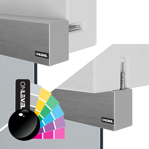 INFINITYSLIDE 69kg set wall/ceiling mounting glass 1-panel including dampers L=3mtr, aluminum RAL shiny