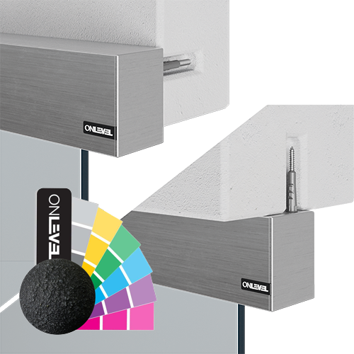 INFINITYSLIDE 69kg set wall/ceiling mounting glass 1-panel including dampers L=3mtr, aluminum RAL structure