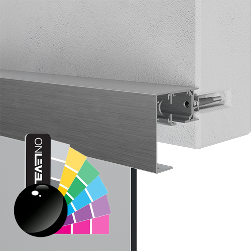 INFINITYSLIDE 69kg Wall distance profile Set glass/wood L=2.5mtr, aluminum RAL shiny