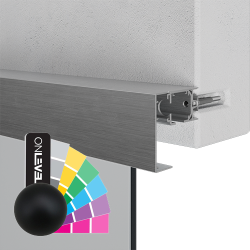 INFINITYSLIDE 69kg Wall distance profile Set glass/wood L=2.5mtr, aluminum RAL structure