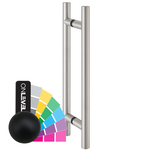 Handle bar set Ø25mm H=700mm, AISI 304 RAL matt