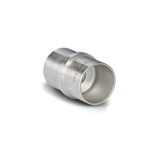 Connector straight Ø42.4x2mm, AISI 316 satined
