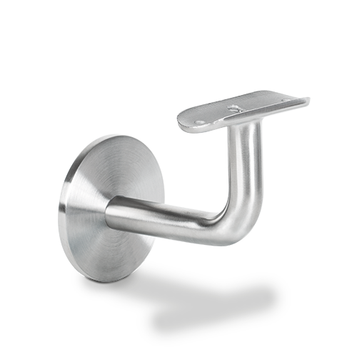 Wall handrail bracket for flat connection thread M8, AISI 316 satined