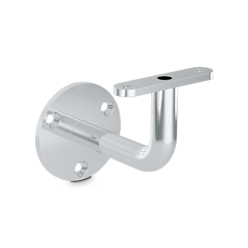 LAZORTRACK handrail bracket flat connection, AISI 304 satined