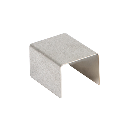 Connection cover for U-profile 30x25x2mm, AISI 316 satined