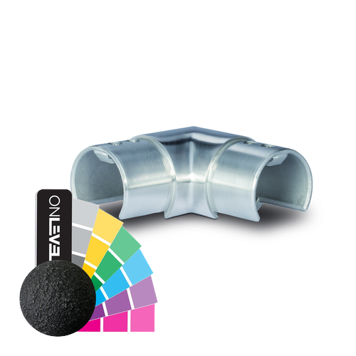 Corner connector 90° horizontal for glass handrail Ø42.4x1.5mm, AISI 316 RAL structure