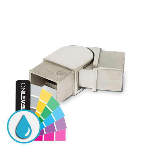 Corner connector horizontal adjustable 90-180° Glass handrail 40x30x1mm, AISI 316 ARMOR RAL