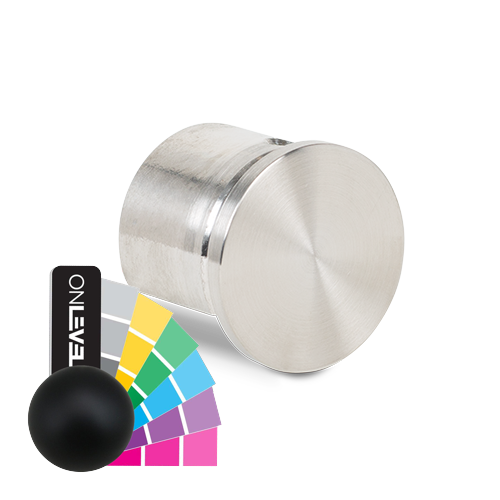 Endcap flat for glass handrail Ø42.4x1.5mm, AISI 304 RAL matt